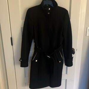 Wool trench coat black by Zara size M